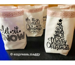 ITH Stickdatei - Lichtbeutel Weihnachts Sprüche